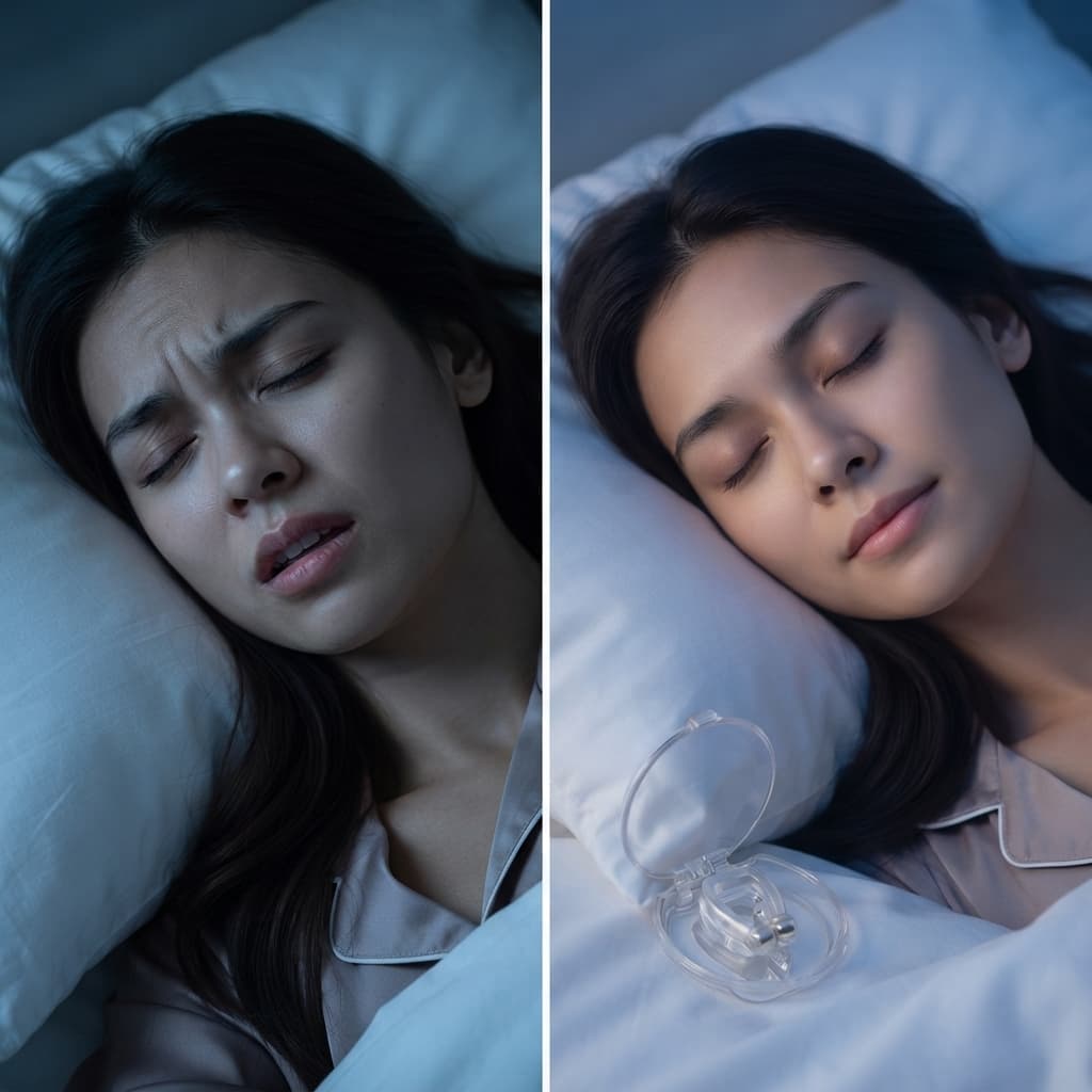 The same woman, the same bed โ one night restless, one night rested
